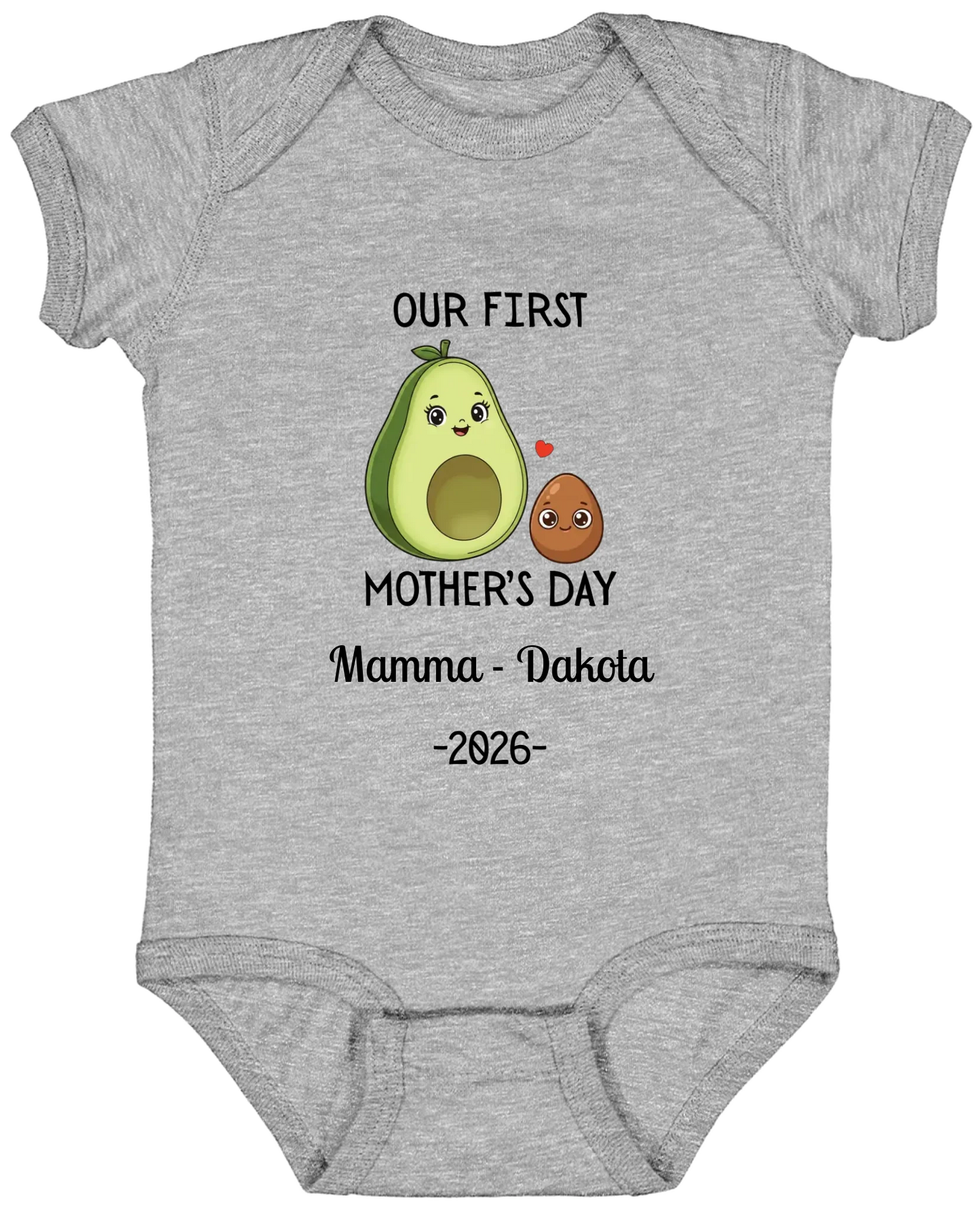 Personalized Avocado & Seed Mother's Day Matching Shirts BK