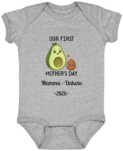 Personalized Avocado & Seed Mother's Day Matching Shirts BK