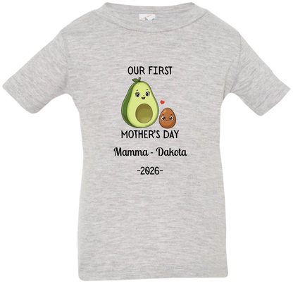 Personalized Avocado & Seed Mother's Day Matching Shirts BK