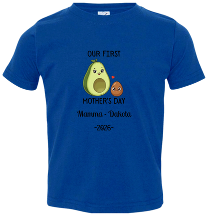 Personalized Avocado & Seed Mother's Day Matching Shirts BK