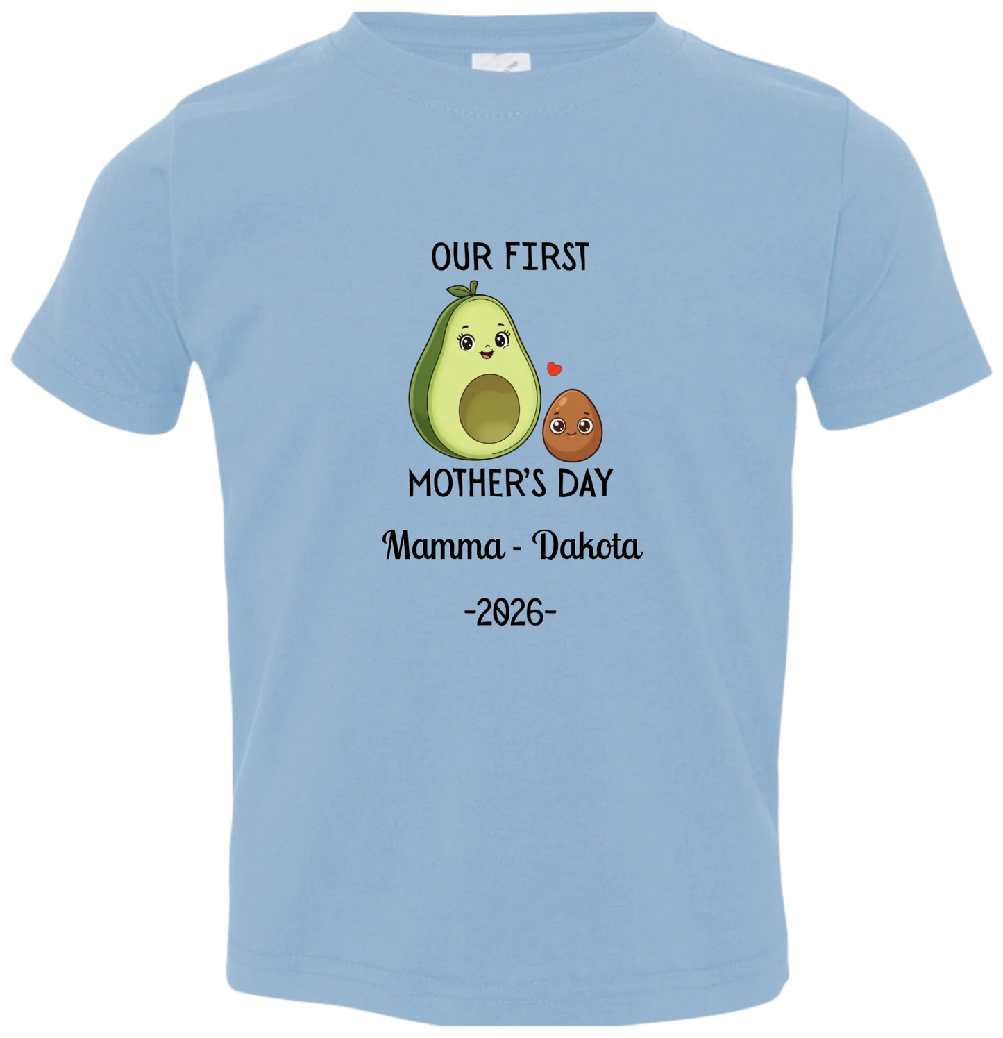 Personalized Avocado & Seed Mother's Day Matching Shirts BK