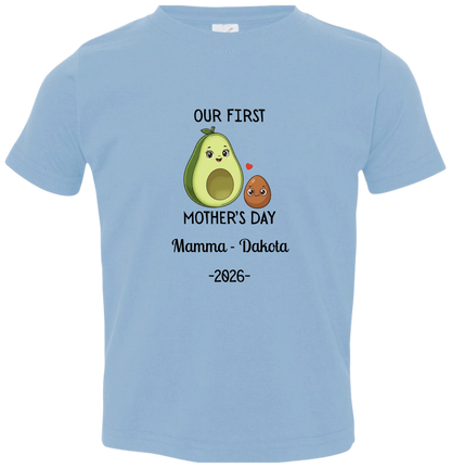 Personalized Avocado & Seed Mother's Day Matching Shirts BK
