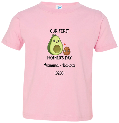 Personalized Avocado & Seed Mother's Day Matching Shirts BK