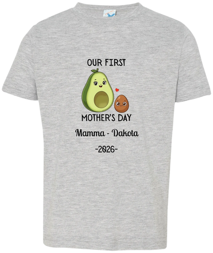 Personalized Avocado & Seed Mother's Day Matching Shirts BK
