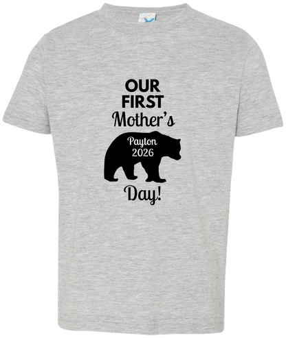 Personalized Mamma Bear Our First Mother's Day Matching Shirts BK