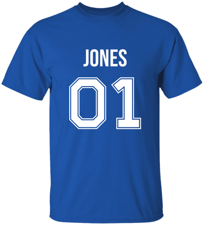 Personalized Last Name Sport Team Style Matching Shirts (design on front)