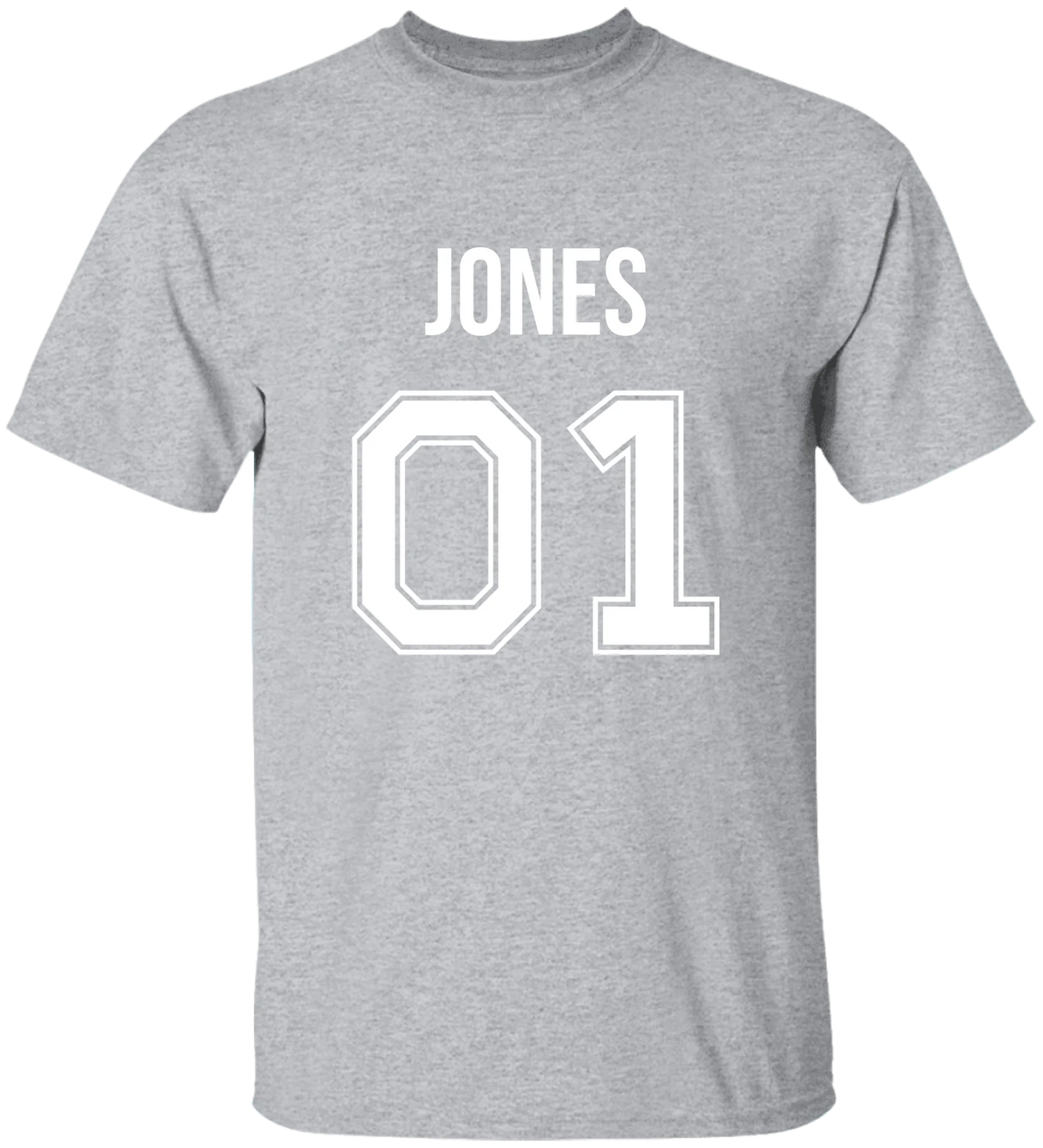 Personalized Last Name Sport Team Style Matching Shirts (design on front)