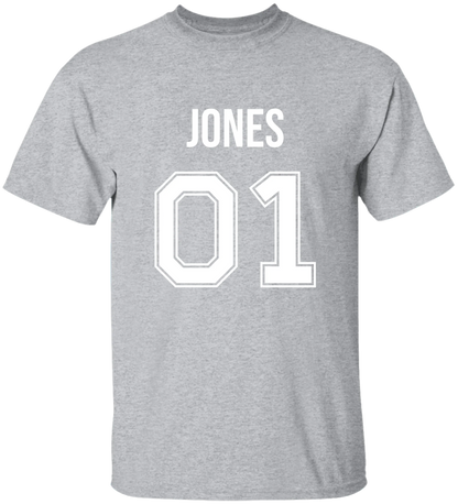 Personalized Last Name Sport Team Style Matching Shirts (design on front)