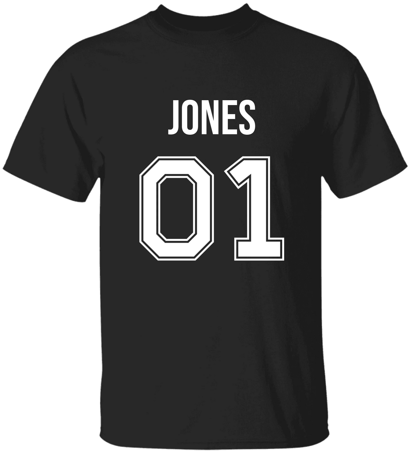 Personalized Last Name Sport Team Style Matching Shirts (design on front)