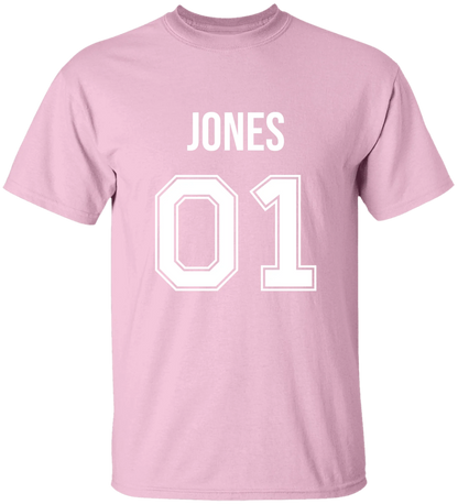 Personalized Last Name Sport Team Style Matching Shirts (design on front)