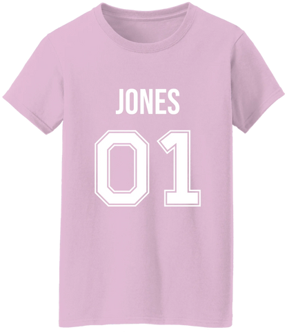 Personalized Last Name Sport Team Style Matching Shirts (design on front)