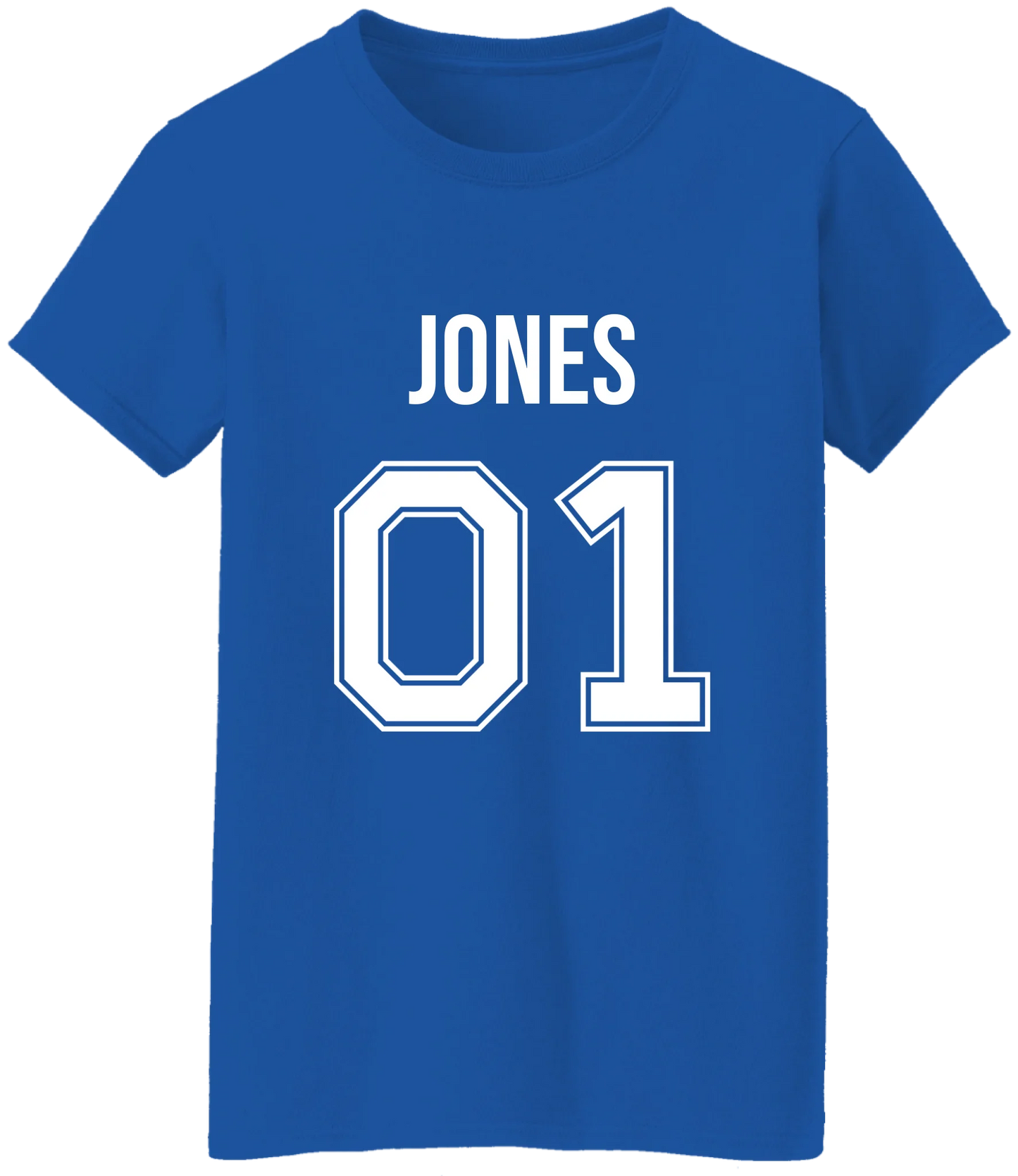 Personalized Last Name Sport Team Style Matching Shirts (design on front)