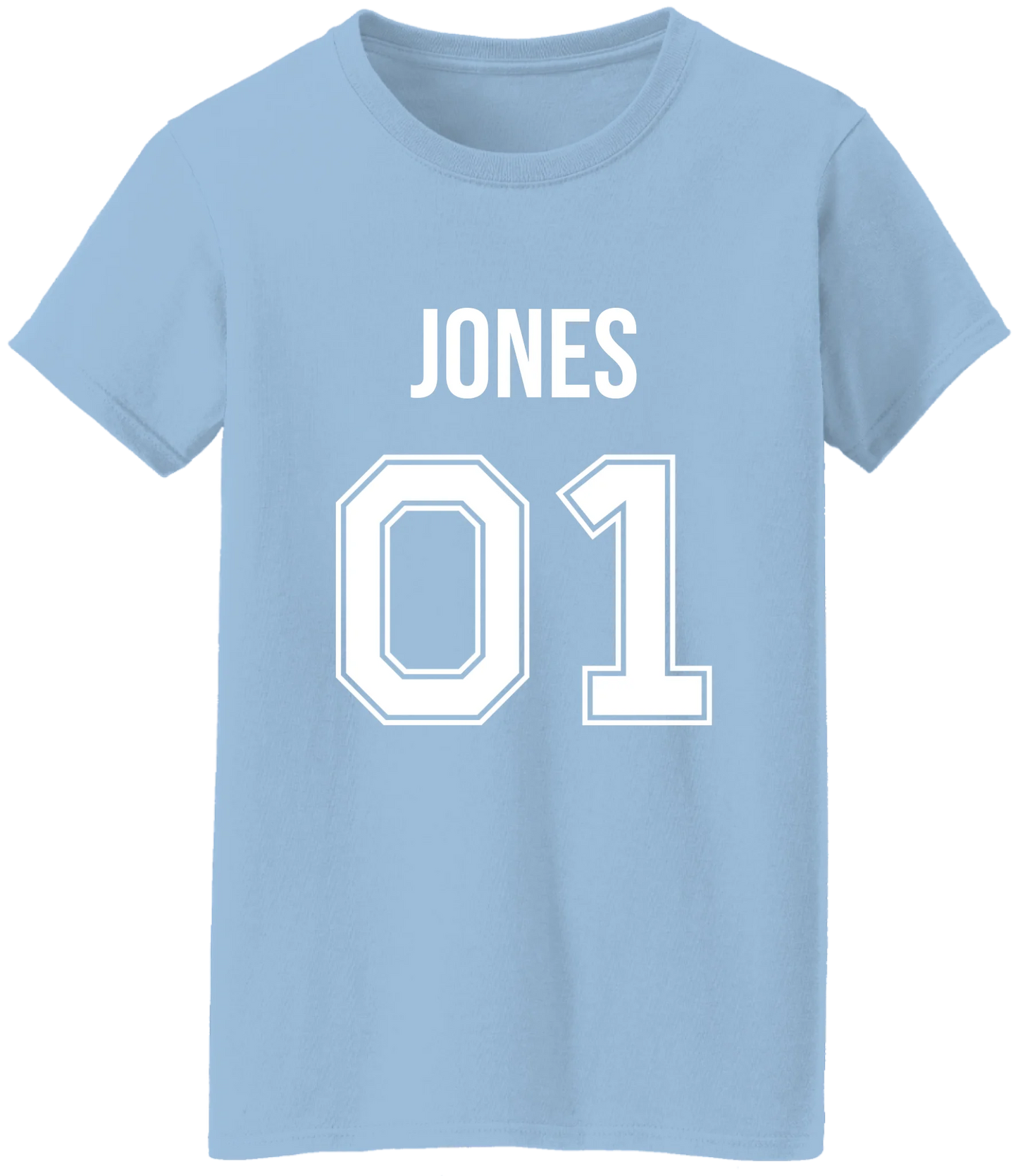 Personalized Last Name Sport Team Style Matching Shirts (design on front)