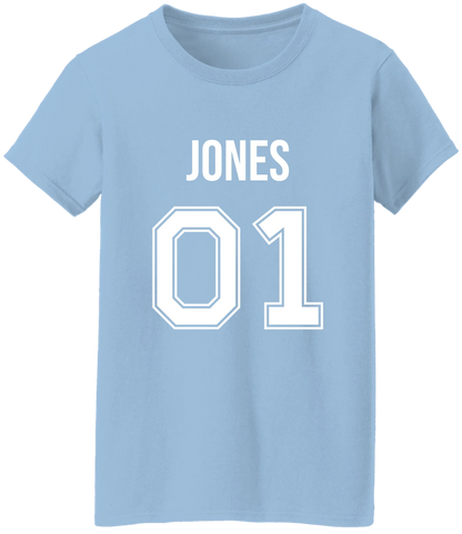 Personalized Last Name Sport Team Style Matching Shirts (design on front)