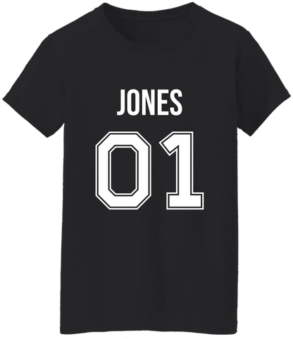 Personalized Last Name Sport Team Style Matching Shirts (design on front)
