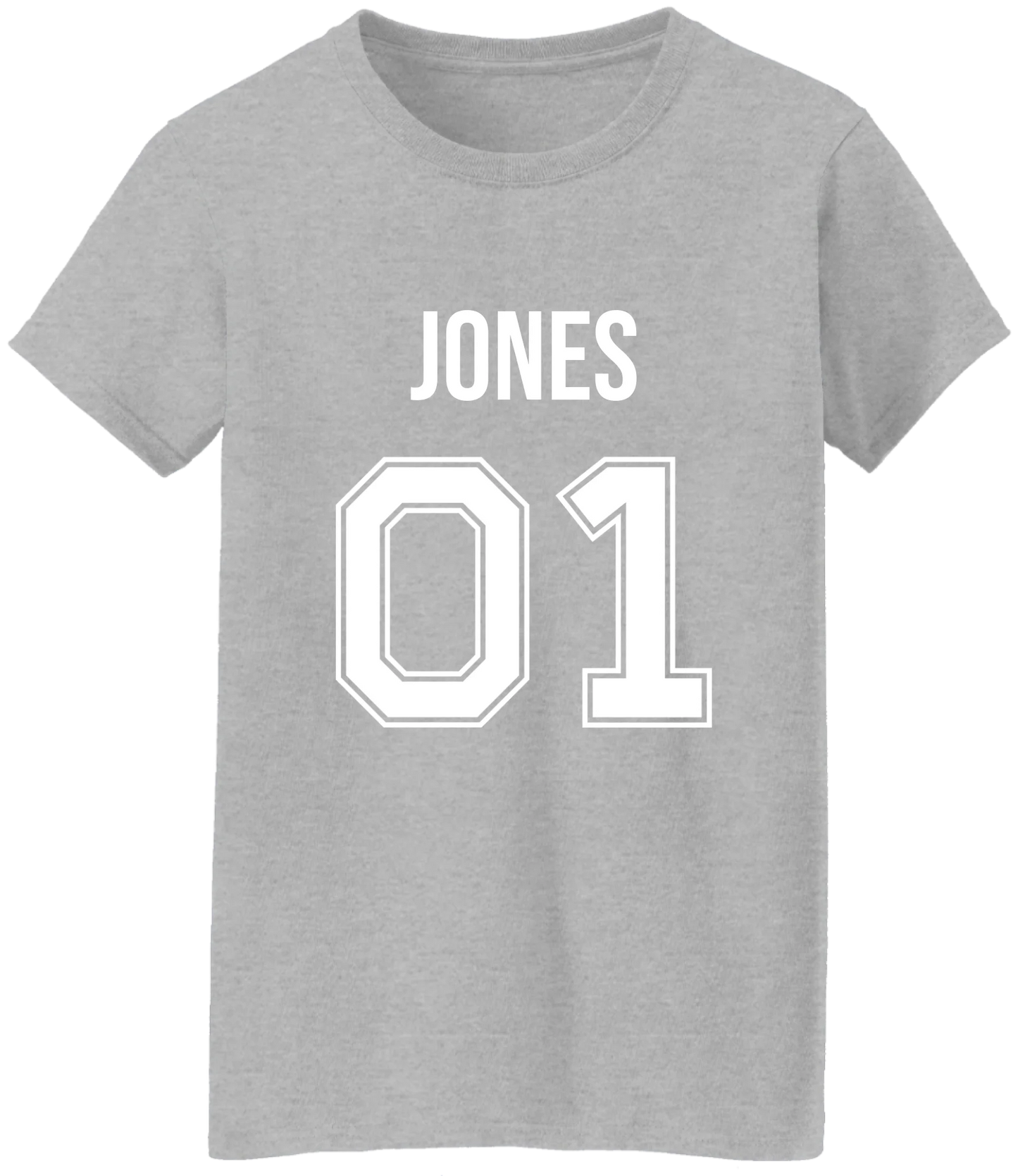 Personalized Last Name Sport Team Style Matching Shirts (design on front)