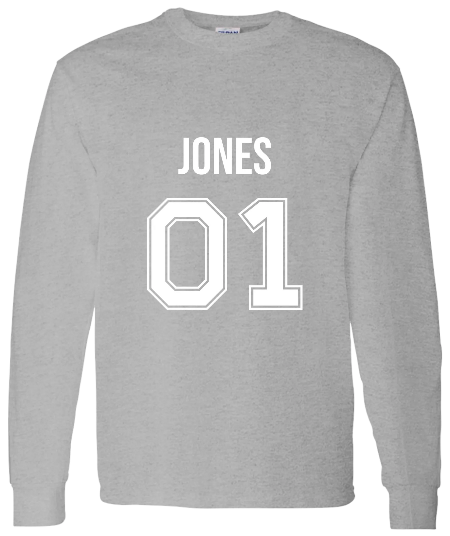 Personalized Last Name Sport Team Style Matching Shirts (design on front)