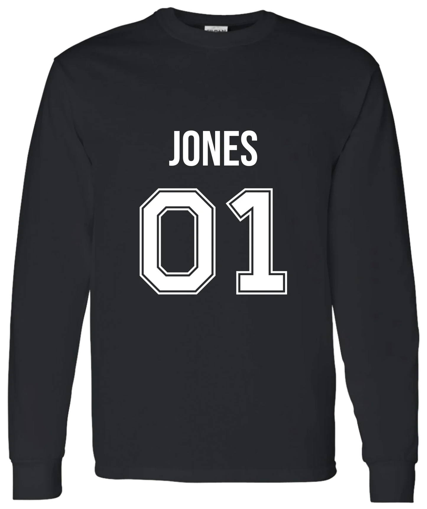 Personalized Last Name Sport Team Style Matching Shirts (design on front)