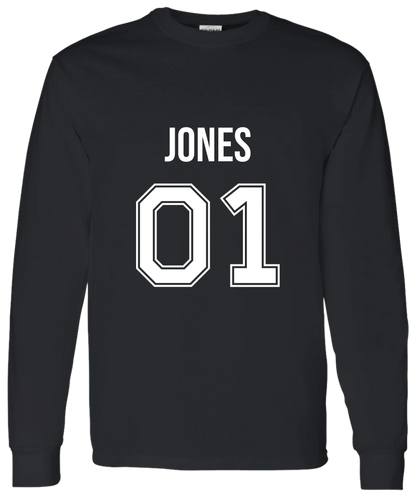 Personalized Last Name Sport Team Style Matching Shirts (design on front)