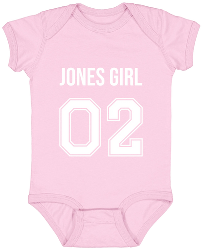 Personalized Last Name Sport Team Style Matching Shirts (design on front)