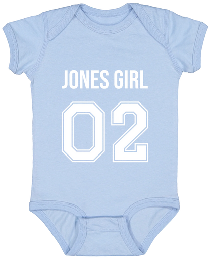 Personalized Last Name Sport Team Style Matching Shirts (design on front)
