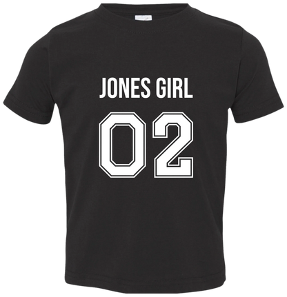 Personalized Last Name Sport Team Style Matching Shirts (design on front)