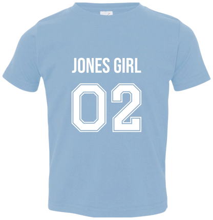 Personalized Last Name Sport Team Style Matching Shirts (design on front)