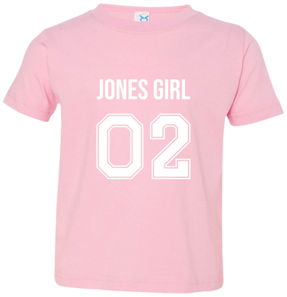 Personalized Last Name Sport Team Style Matching Shirts (design on front)