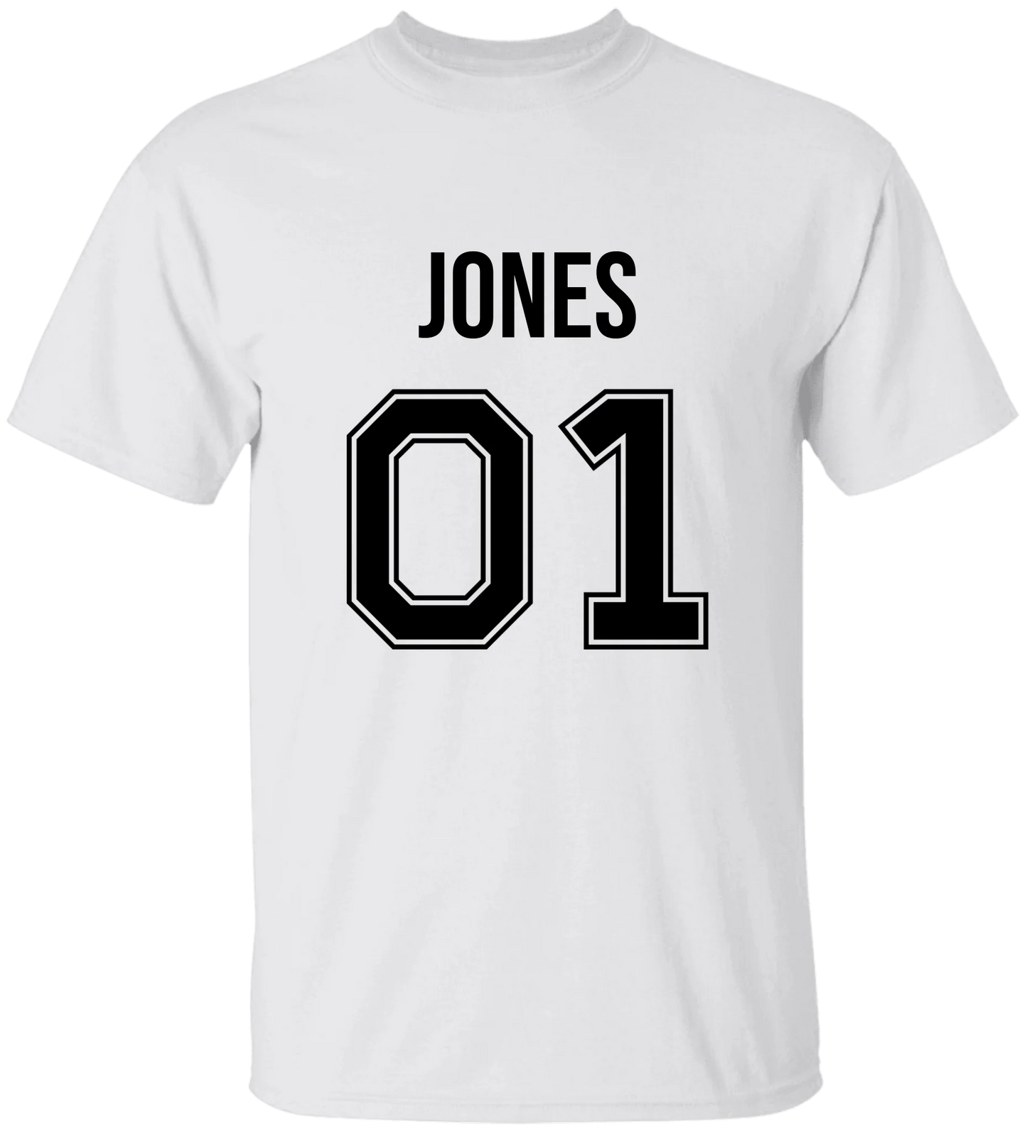 Personalized Last Name Sport Team Style Matching Shirts (design on front) BK