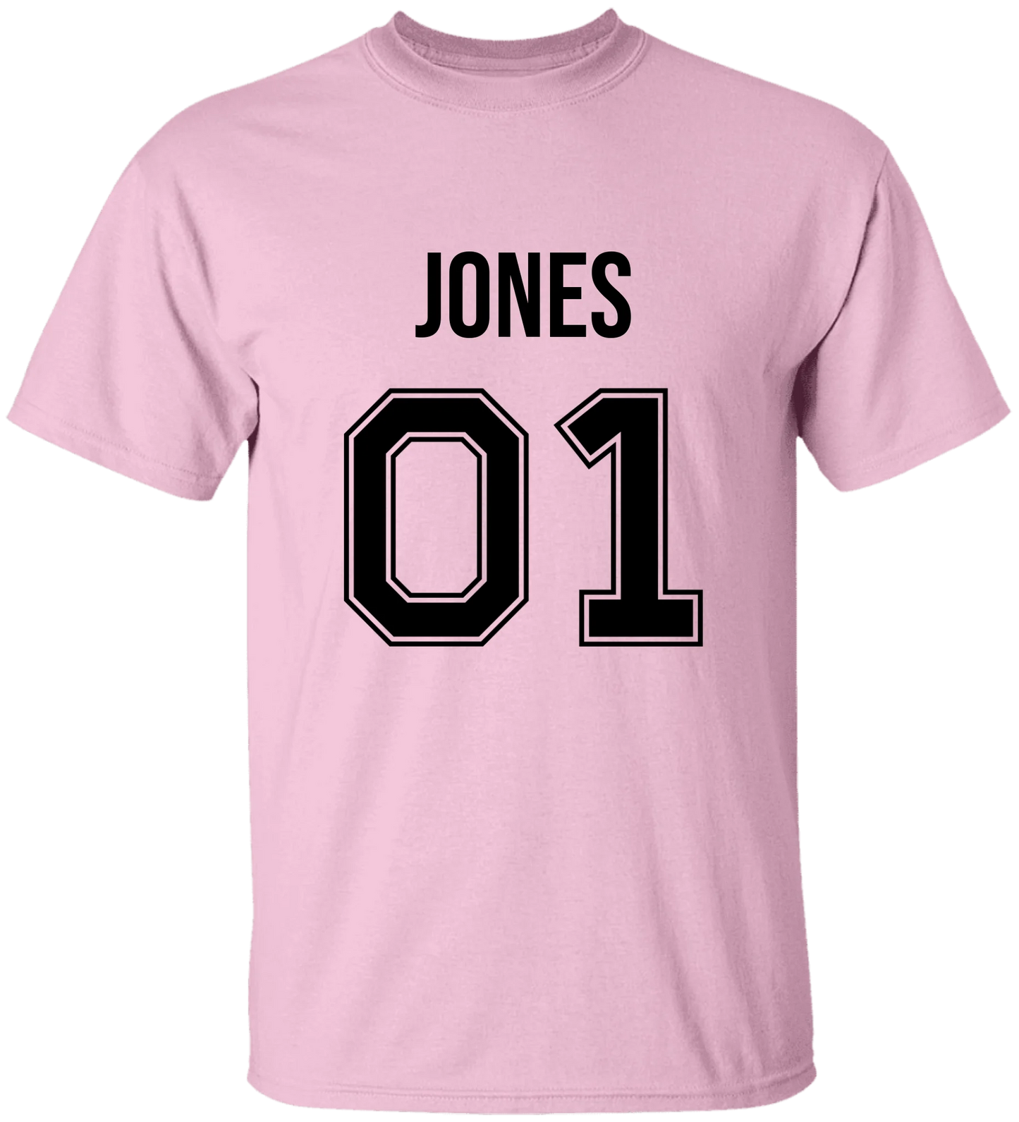 Personalized Last Name Sport Team Style Matching Shirts (design on front) BK