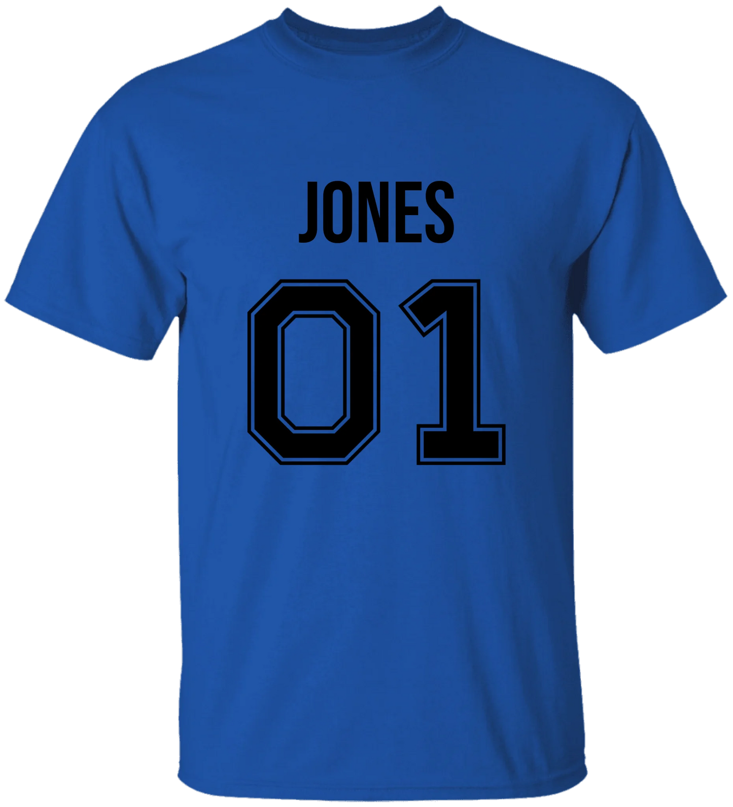Personalized Last Name Sport Team Style Matching Shirts (design on front) BK