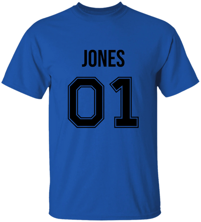 Personalized Last Name Sport Team Style Matching Shirts (design on front) BK