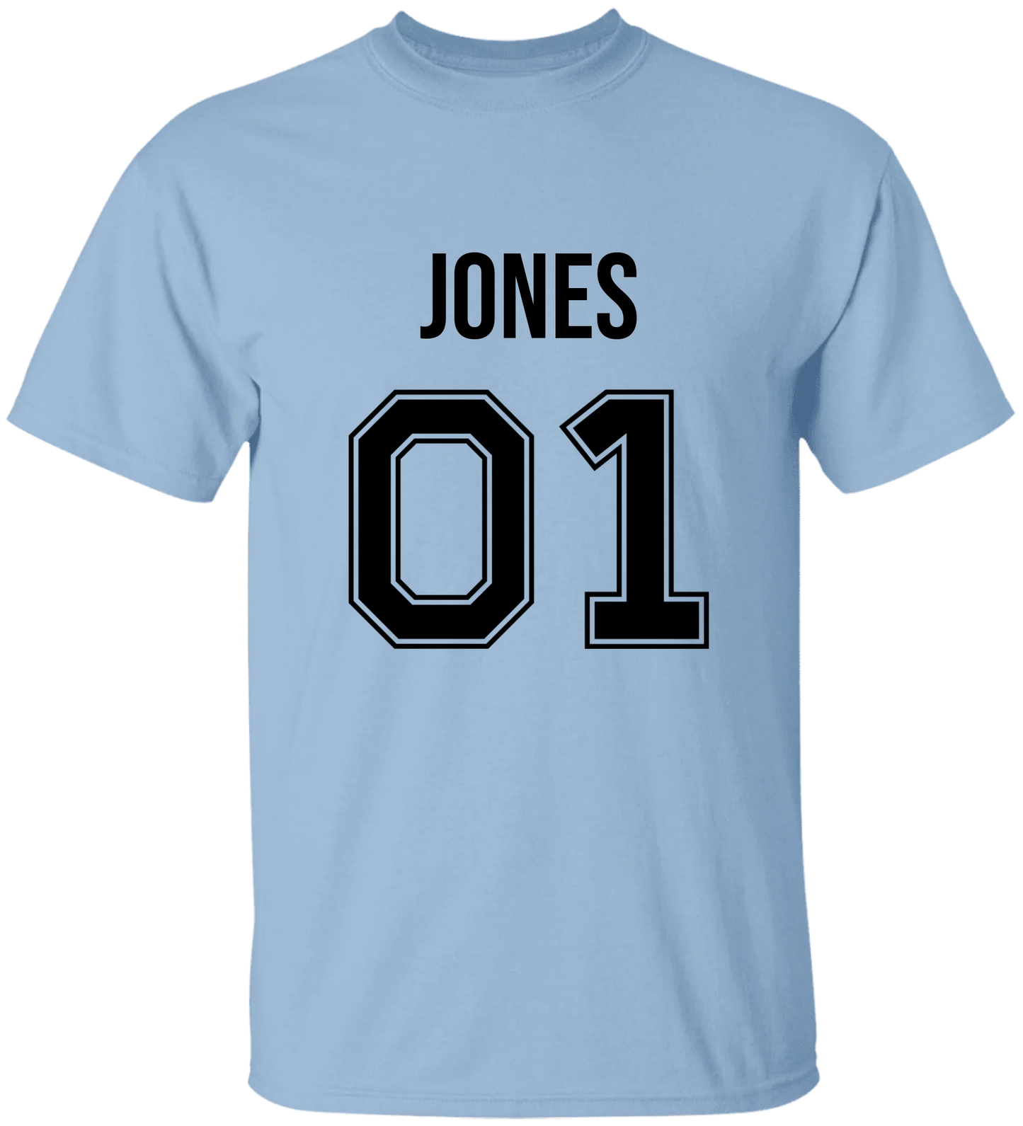 Personalized Last Name Sport Team Style Matching Shirts (design on front) BK