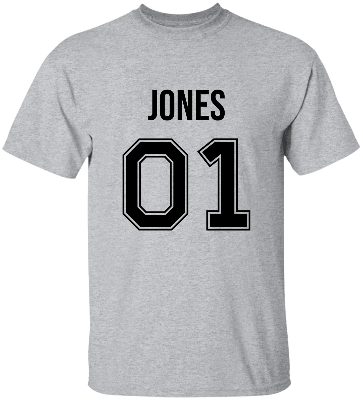 Personalized Last Name Sport Team Style Matching Shirts (design on front) BK