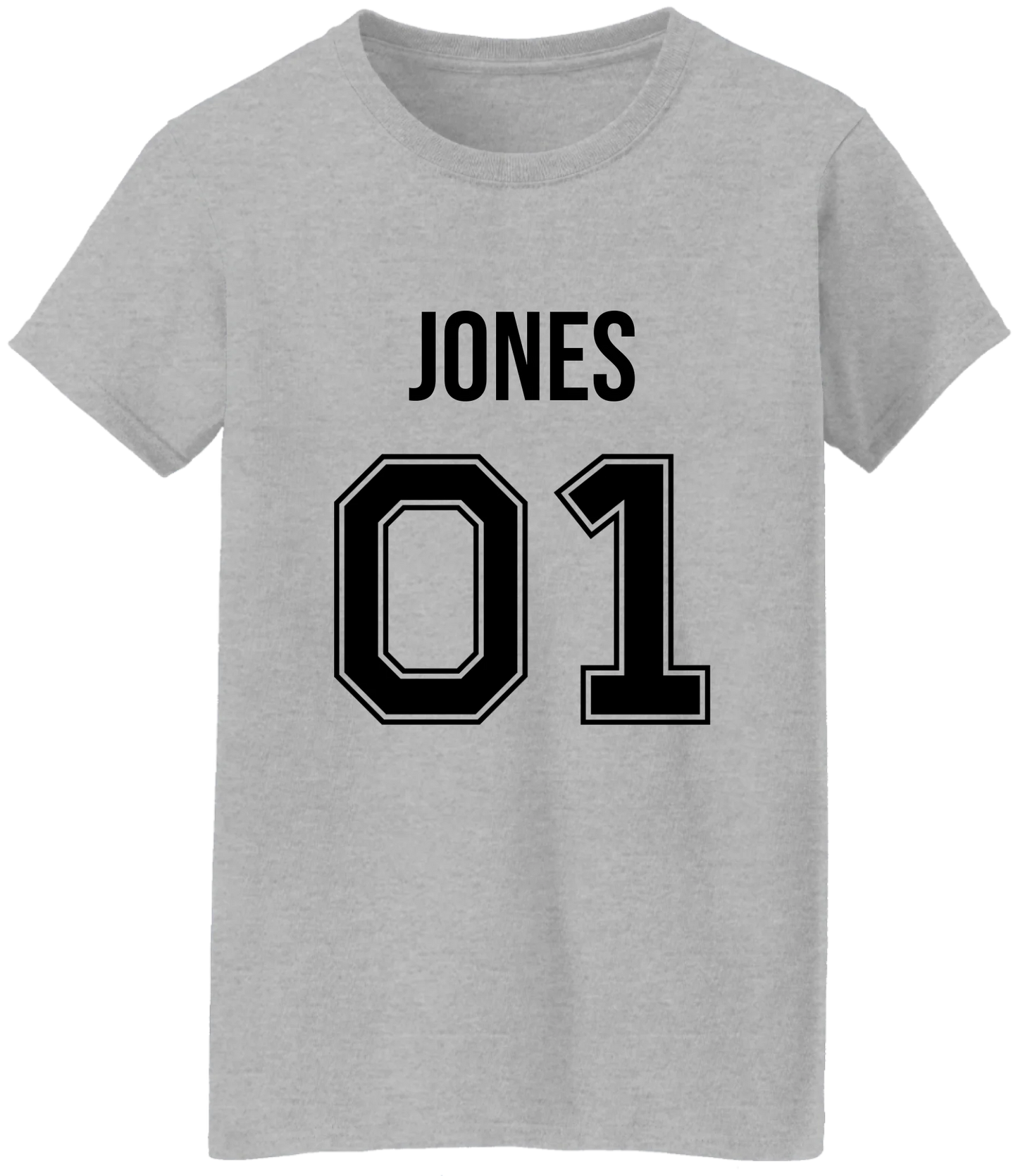 Personalized Last Name Sport Team Style Matching Shirts (design on front) BK