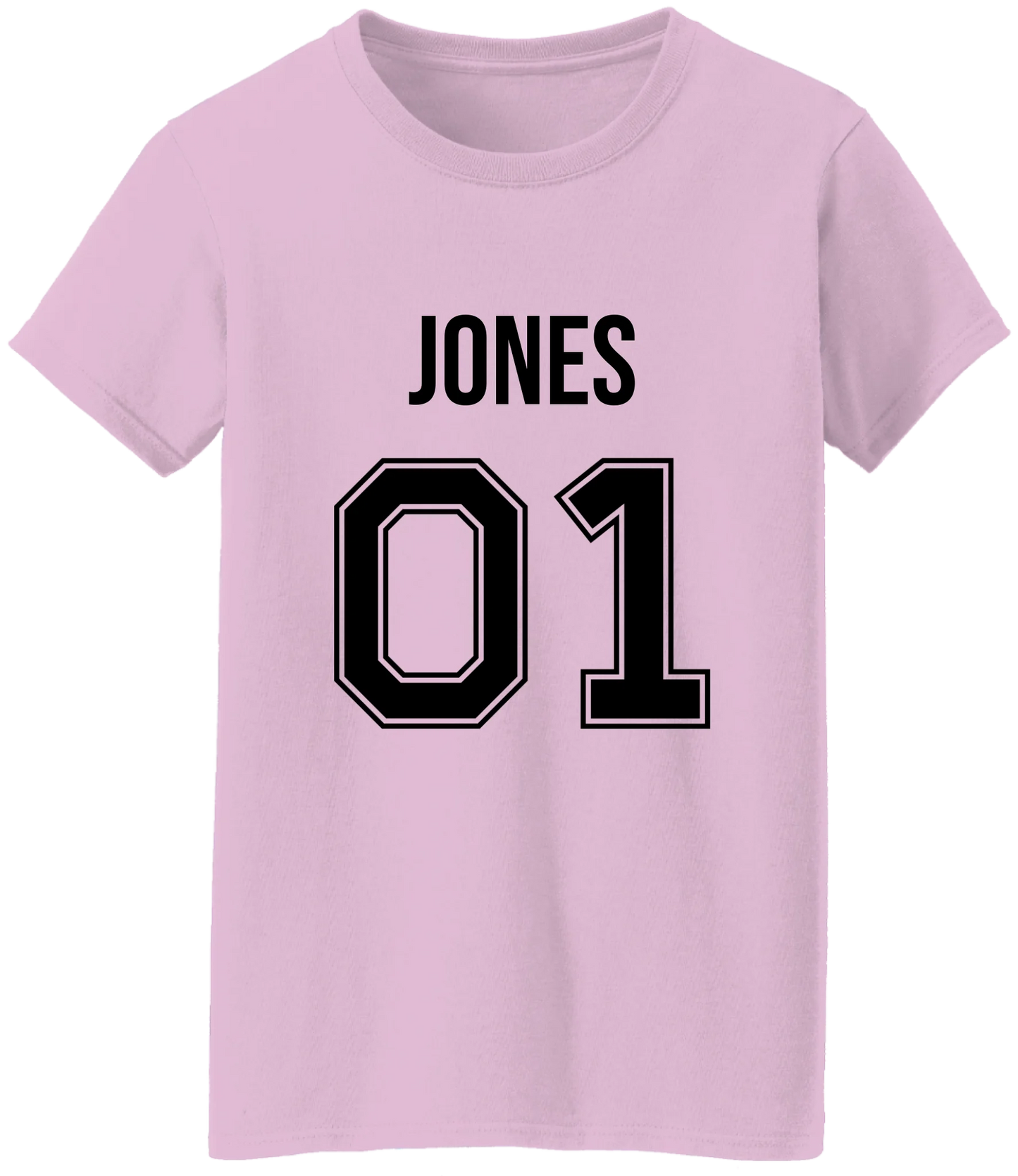 Personalized Last Name Sport Team Style Matching Shirts (design on front) BK