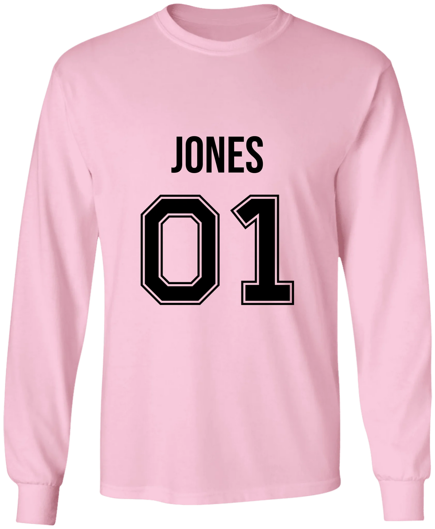 Personalized Last Name Sport Team Style Matching Shirts (design on front) BK