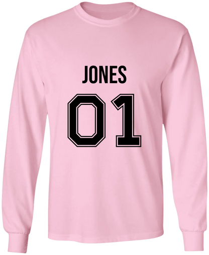 Personalized Last Name Sport Team Style Matching Shirts (design on front) BK