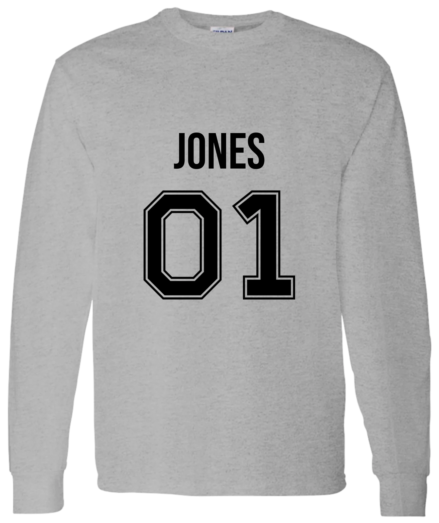 Personalized Last Name Sport Team Style Matching Shirts (design on front) BK