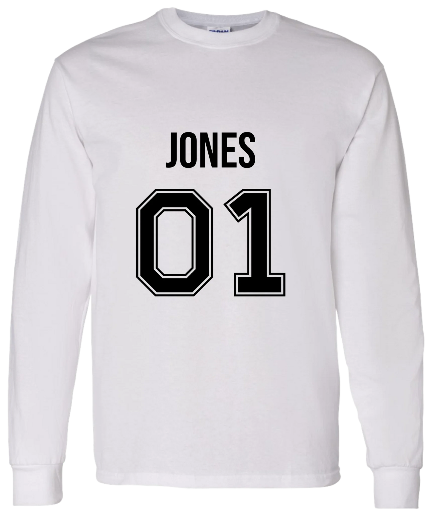 Personalized Last Name Sport Team Style Matching Shirts (design on front) BK
