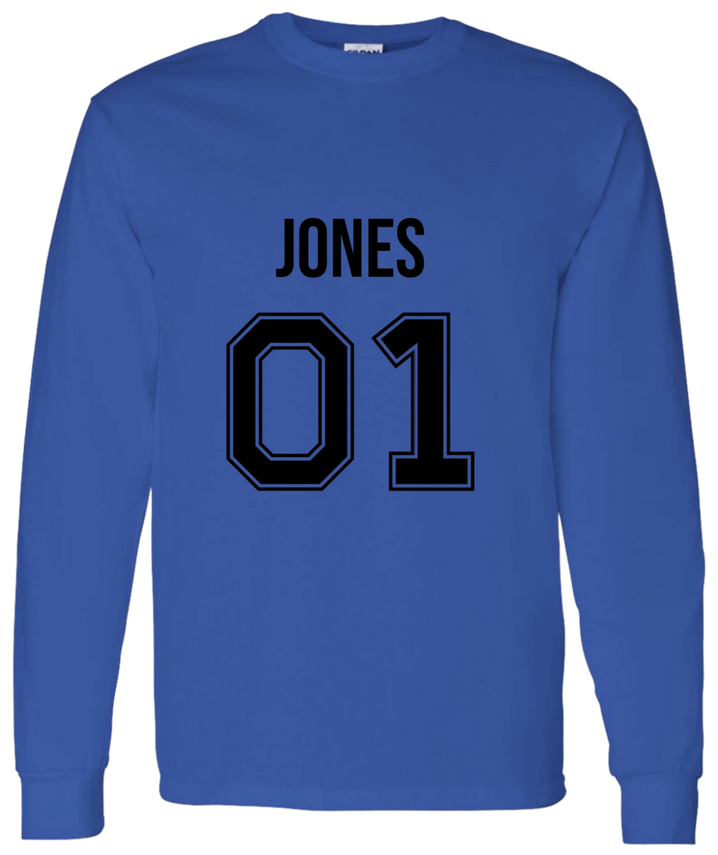 Personalized Last Name Sport Team Style Matching Shirts (design on front) BK