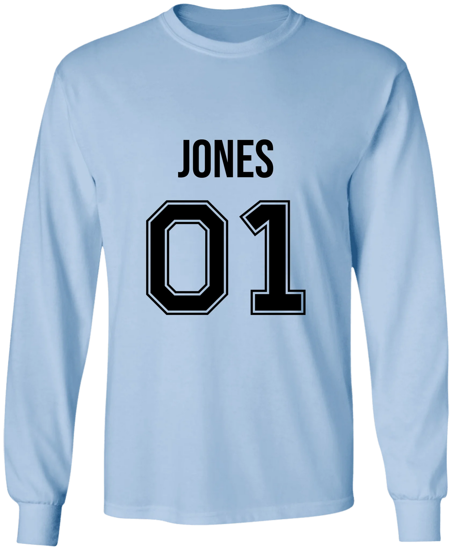 Personalized Last Name Sport Team Style Matching Shirts (design on front) BK