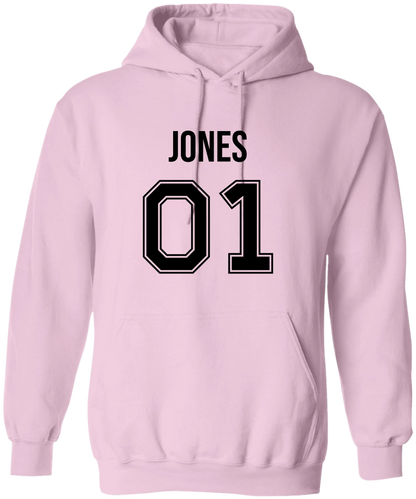 Personalized Last Name Sport Team Style Matching Shirts (design on front) BK