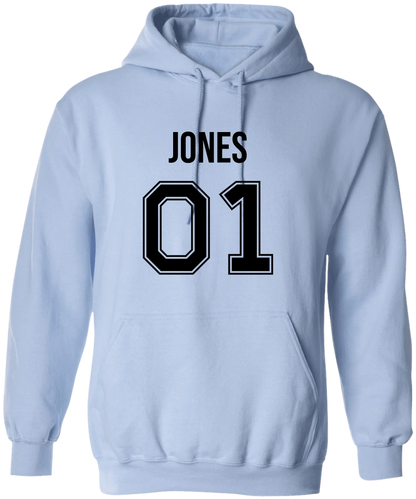 Personalized Last Name Sport Team Style Matching Shirts (design on front) BK