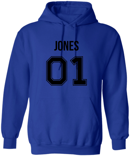 Personalized Last Name Sport Team Style Matching Shirts (design on front) BK