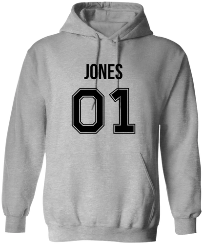 Personalized Last Name Sport Team Style Matching Shirts (design on front) BK