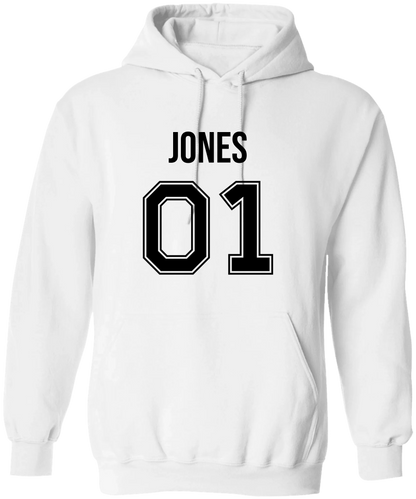 Personalized Last Name Sport Team Style Matching Shirts (design on front) BK