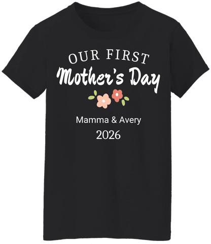 Personalized - Our First Mother's Day Mom & Baby Matching Shirts