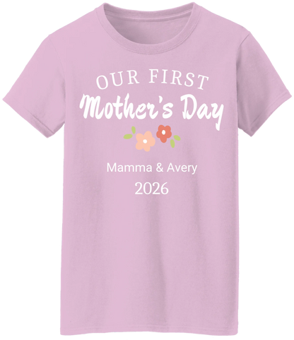 Personalized - Our First Mother's Day Mom & Baby Matching Shirts