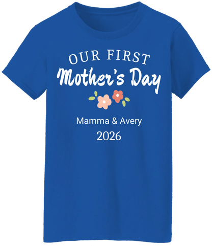 Personalized - Our First Mother's Day Mom & Baby Matching Shirts